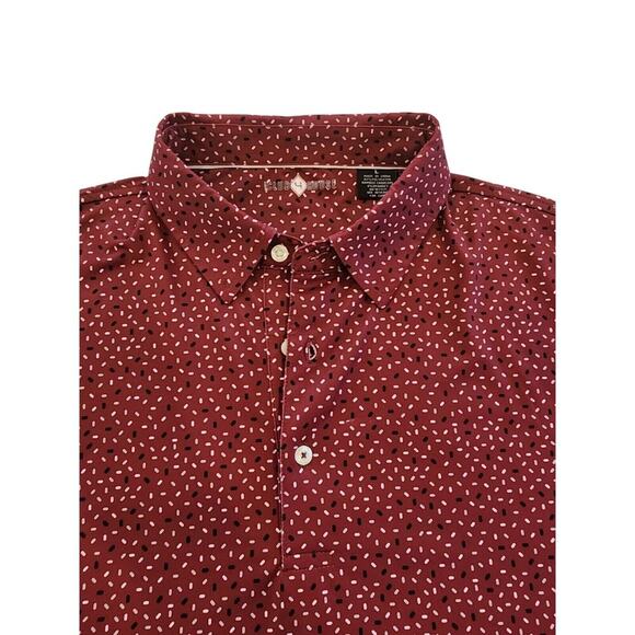 Short Par 4 The Club House 4 Men Red Polo Shirt‎ Sz. L Stretch Golf Performance - Picture 2 of 6